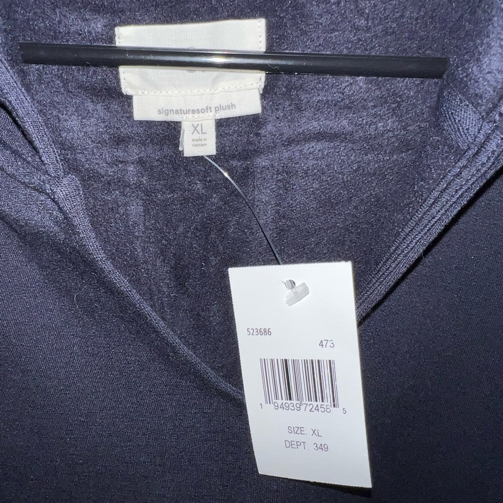 Lou & Grey signature, soft, plush Navy Hoodie - Picture 3 of 4